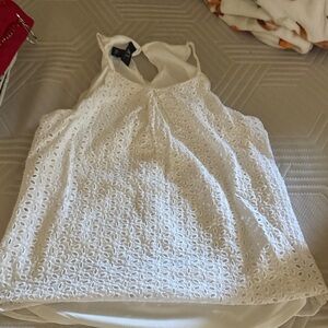 BCX White Eyelet Women's Blouse